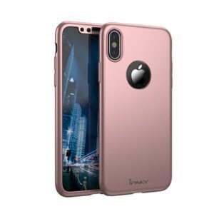 Θηκη IPAKY Classic 360° για Apple iPhone X Ροζ & Προστατευτικ