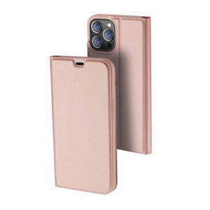 Θηκη Book DD Skin Pro Για Apple iPhone 12 Pro Max Ροζ Χρυση