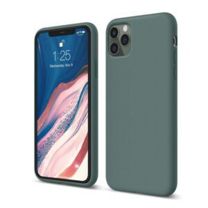 Θηκη Liquid Silicone για Apple iPhone 11 Pro Max Πρασινη