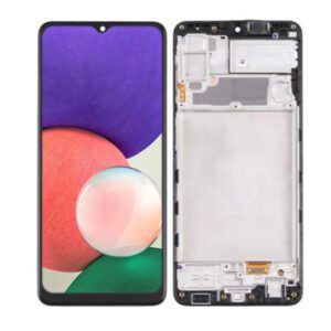 Οθονη Για Samsung A22 4G A225 Με Τζαμι Μαυρο κ Frame GH82-25944A