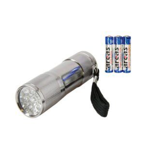 Φακος Arcas 9 Led + 3 Μπαταρια AAA Alkaline