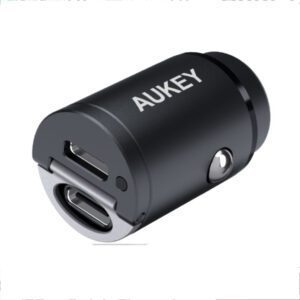 Φορτιστης Αυτοκινητου Aukey Nano με Θυρα PD + Usb C 30W
