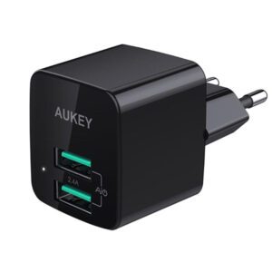 Φορτιστης Ταξιδιου Aukey Με 2 Θυρες Usb 12W