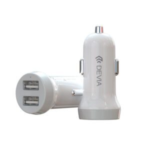 Φορτιστης Αυτοκινητου Devia Smart με 2 Θυρες Usb A 3.1A Λευκος