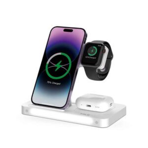 Ασυρματος Φορτιστης Devia Smart 3 σε 1 Για SmartPhone, Watch & Earphone 15W