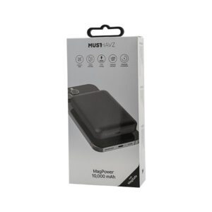 Power Bank Ασυρματης Φορτισης Musthavz Με Magsafe 10000mAh Μαυρη