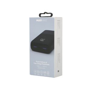Power Bank Musthavz 20000mAh PD 20W Μαυρη