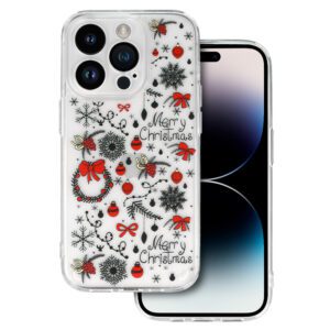 TEL PROTECT Christmas Case for Iphone 15 Pro Max Design 5 Clear