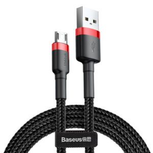 Baseus Cable Cafule - USB to Micro USB - 2,4A 1m black and red