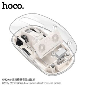 HOCO computer wireless mouse 2,4G Bluetooth 1600 dpi GM29 space white
