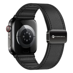 Λουρακι Δερματινο (eco-friendly) FORCELL FA21 Για Apple Watch 42/44/45/46/49 mm Μαυρο