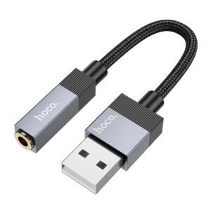 Ανταπτορας Hoco Aux Usb Α (male) Σε Jack 3,5 mm (female) UPA32D Μαυρος