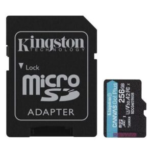 Κάρτα Μνήμης Kingston microSDXC 256GB CANVAS GO PLUS G4 + ADP U3 V30 (200MB/s)