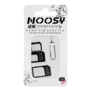Ανταπτορας Nano Sim/Micro, Micro Sim Και Nano/Sim NOOSY 3 σε 1 Μαυρος
