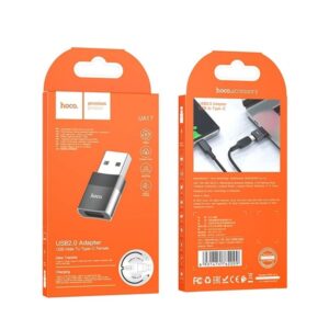 Ανταπτορας Hoco OTG Usb A (male) Σε Usb C (female) UA17 Μαυρος
