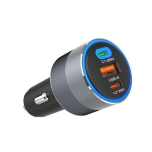 Φορτιστης Αυτοκινητου Forcell 2x Usb C + Usb A PD QC4.0 SFC2.0 3A 85W Γκρι
