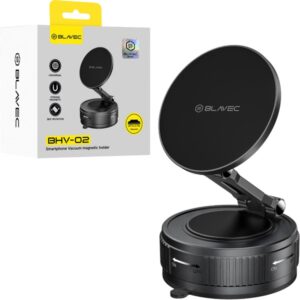 Βαση Αυτοκινητου Blavec BHV-02 Αναδιπλουμενη με Vacuum & Magsafe Μαυρη