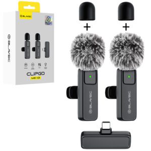 Μικροφωνα Πετου Wireless 2.4 GHz Blavec x 2 MK-01 Clip Go Type C Μαυρο