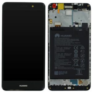 LCD HUAWEI Y7 2017 black SERVICE PACK W FRAME & BATTERY