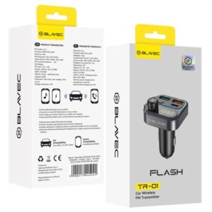 FM Transmitter / Φορτιστης Αυτοκινητου Blavec 2 x Usb A + Usb C PD 36W QC3.0 18W Μαυρο