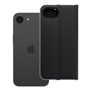 Θηκη Book Luna Carbon Για Apple Iphone 16e/17e Μαυρη
