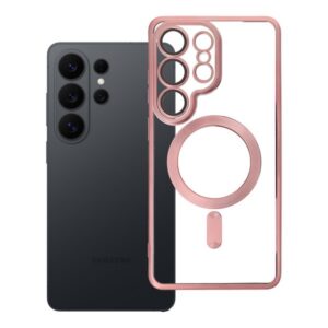Θηκη Electro Με MagSafe & Τζαμι Καμερας Για Samsung Galaxy S26 Ultra Ροζ Χρυση