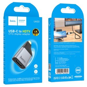 Ανταπτορας Hoco UA33 Usb C (male) Σε HDMI (female) 4K 30Hz Γκρι