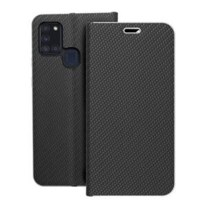 Θηκη Book Luna Carbon Για Samsung Galaxy A21s Μαυρη