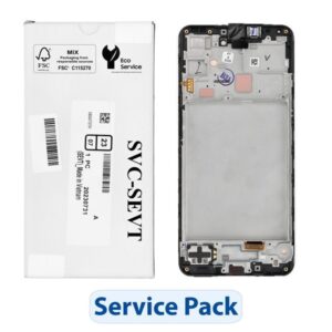 Οθονη Samsung Galaxy A16 4G A165F Με Frame Μαυρο ServicePack GH82-36253A