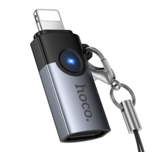 Ανταπτορας Hoco OTG Lightning (male) Σε Usb C (female) 2A UA46A Γκρι